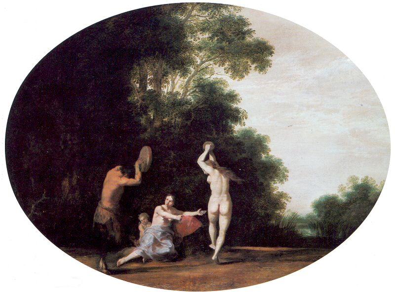 POELENBURGH, Cornelis van Nymphs and Satyr oil painting picture